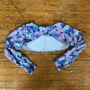 Cropped long sleeves freedom rave wear